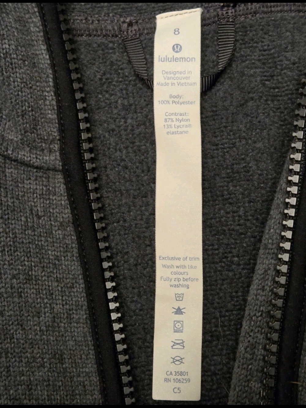Lululemon Scuba Gray Womens 8 Hoodie Pullover Quarter Zip Knit Sweatshirt - Picture 6 of 7